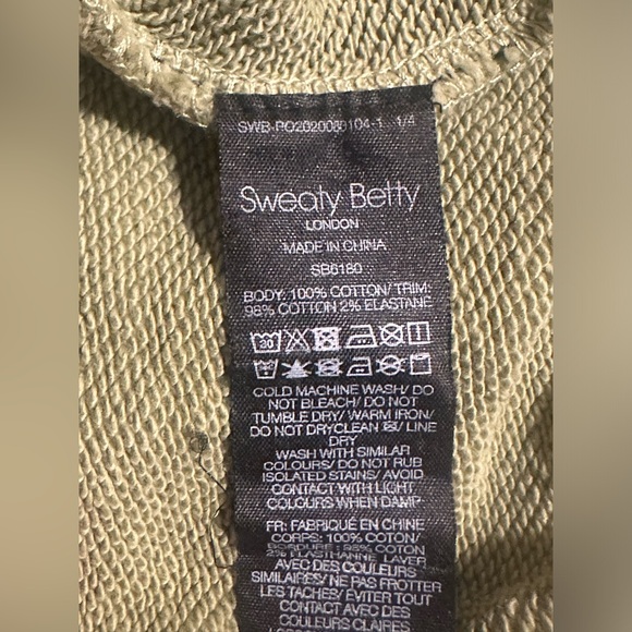 Green Sweaty Betty Essentials Sweatshirt Medium - Picture 8 of 8